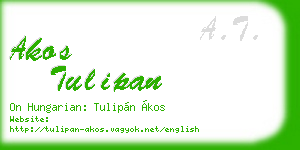 akos tulipan business card